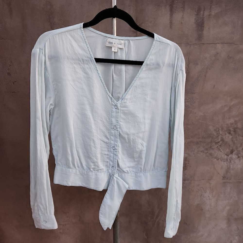 Cloth & stone blouse with tie waist